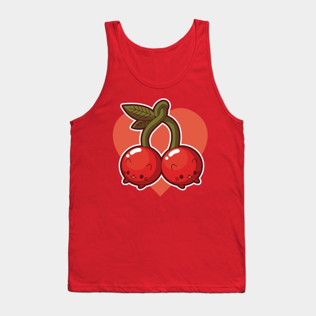 Cherry Cats Tank Top by Kappacino Creations